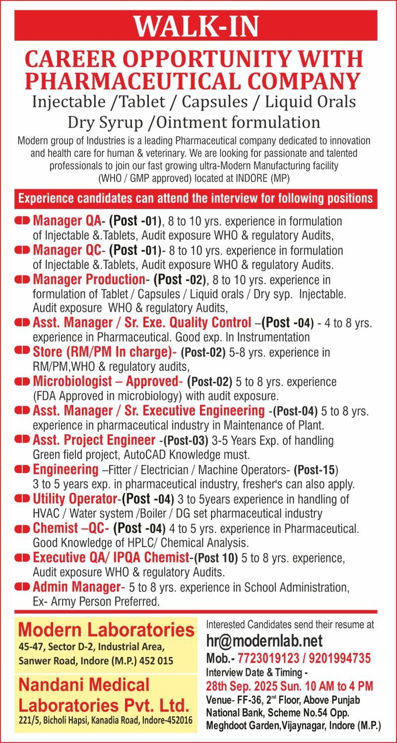 Pharmaceutical Jobs