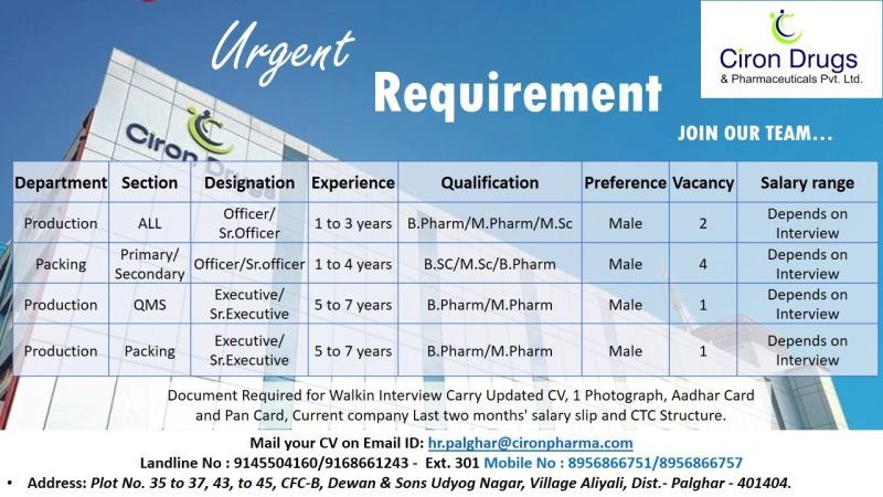 Production & Packaging Jobs