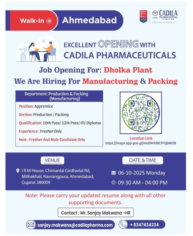 Pharma freshers jobs