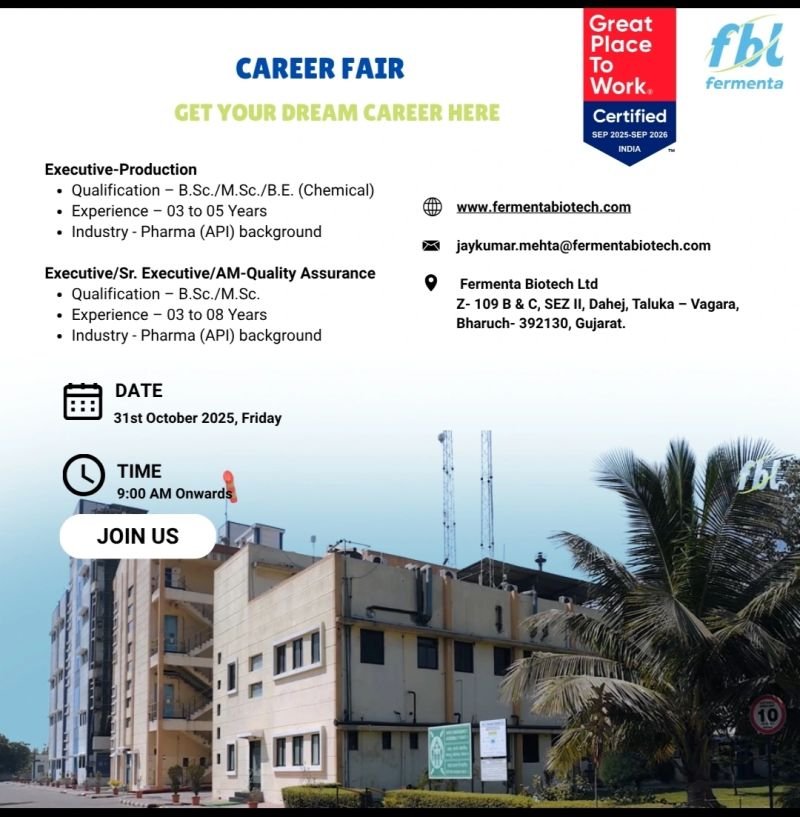 Executive Jobs in Fermenta Biotech