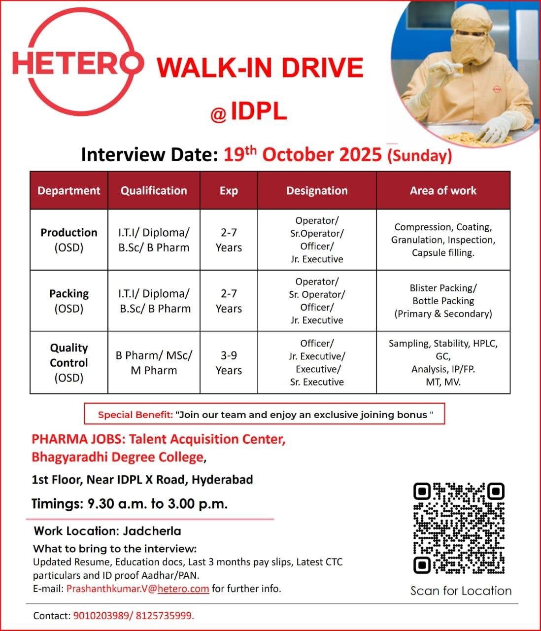 Hetero Careers Hyderabad