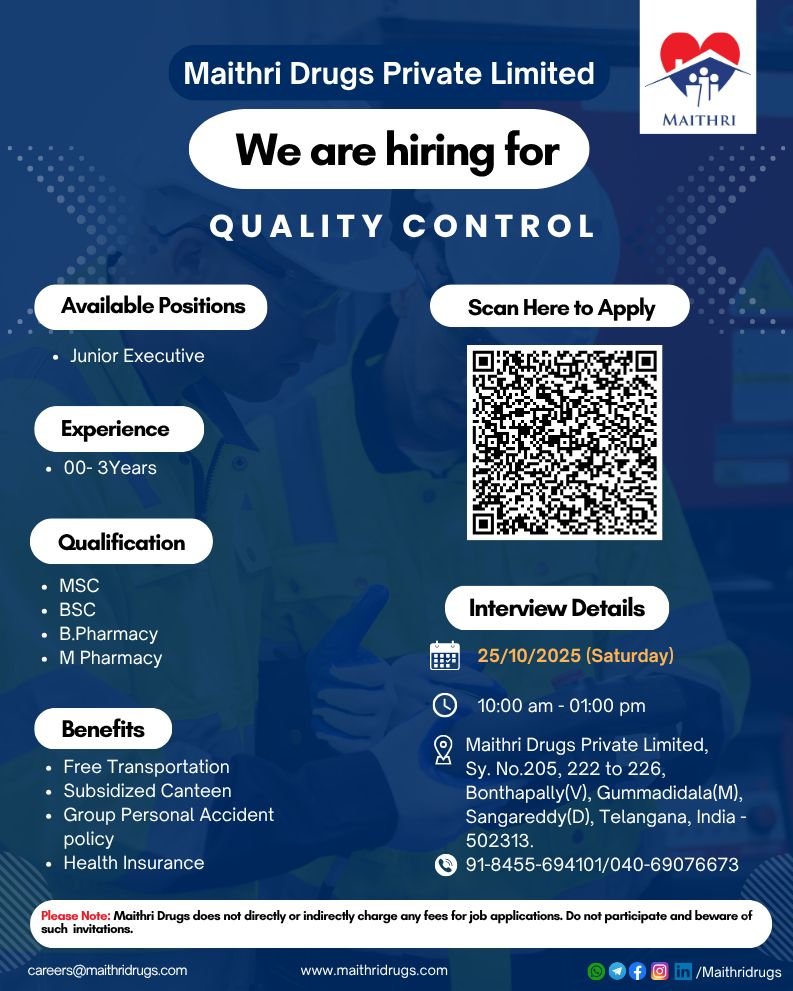 Maithri Drugs Hiring