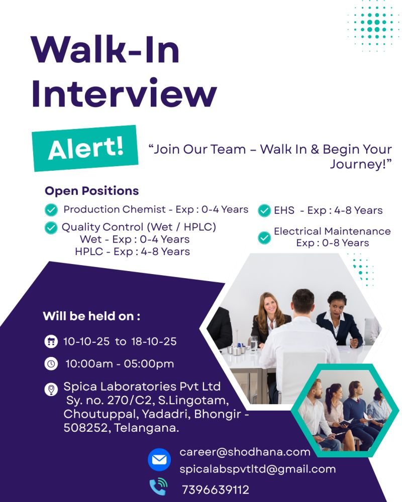 spica laboratories pharma jobs