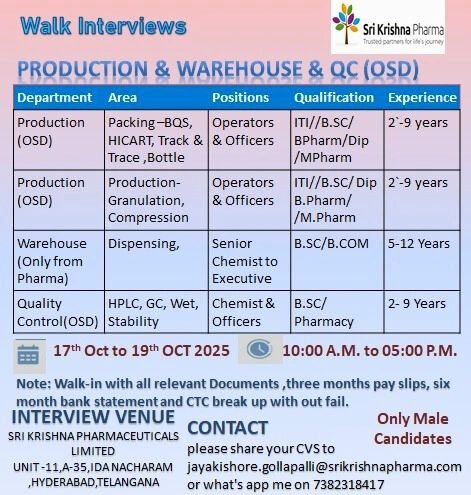 warehouse jobs in hyderabad