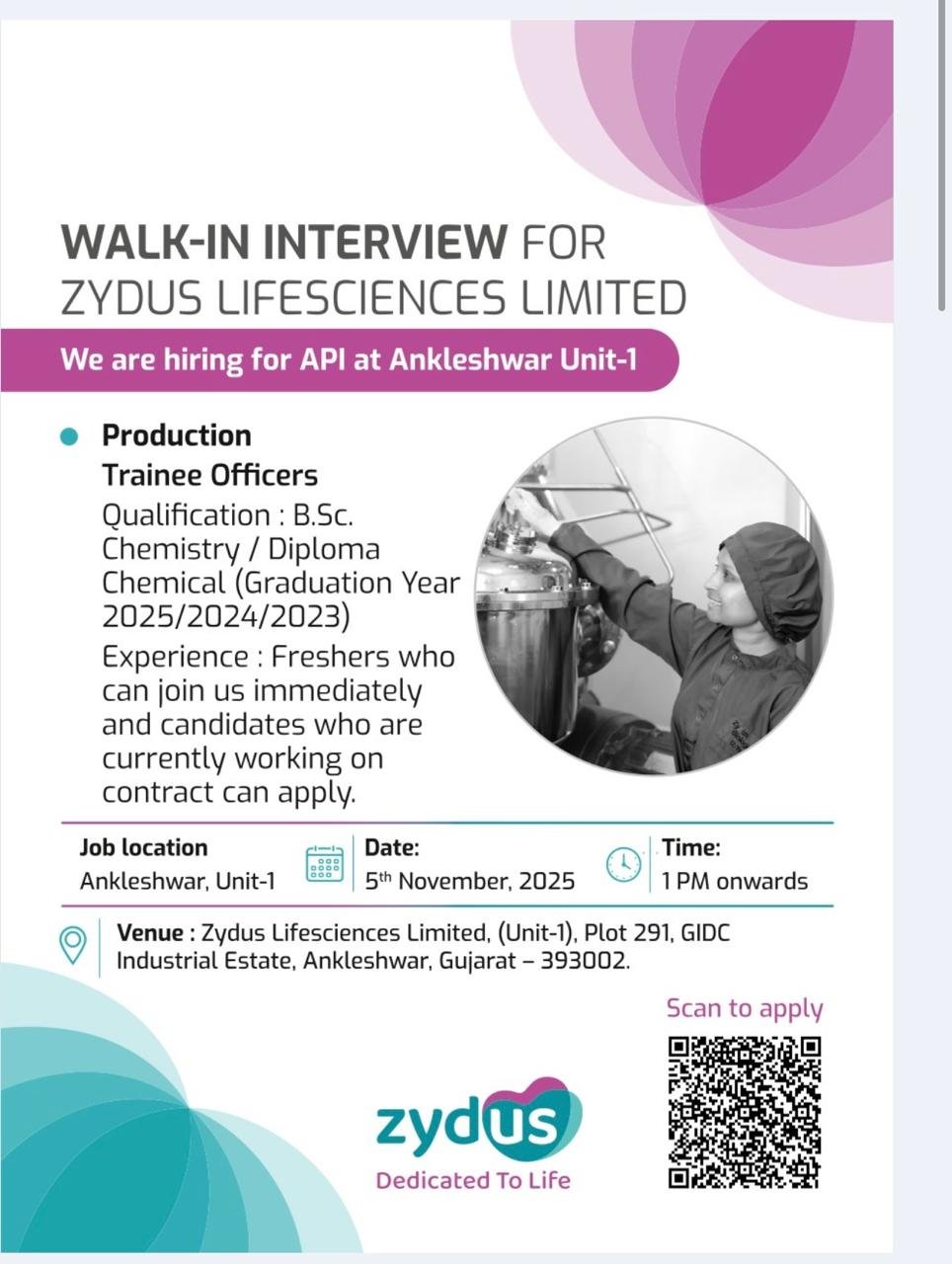 Zydus Walk-in Drive 2025 