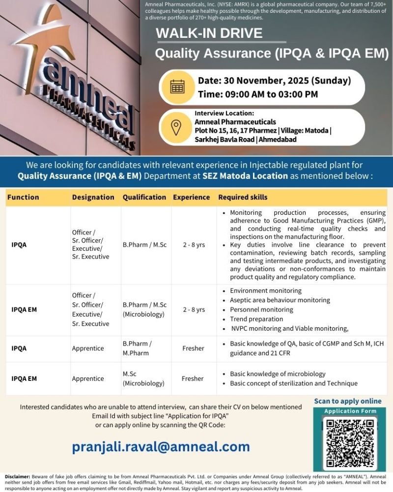 Amneal Pharmaceuticals Jobs 2025