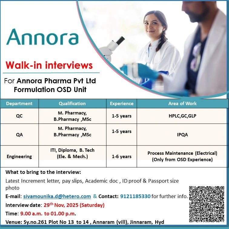 Annora Pharma Jobs 2025