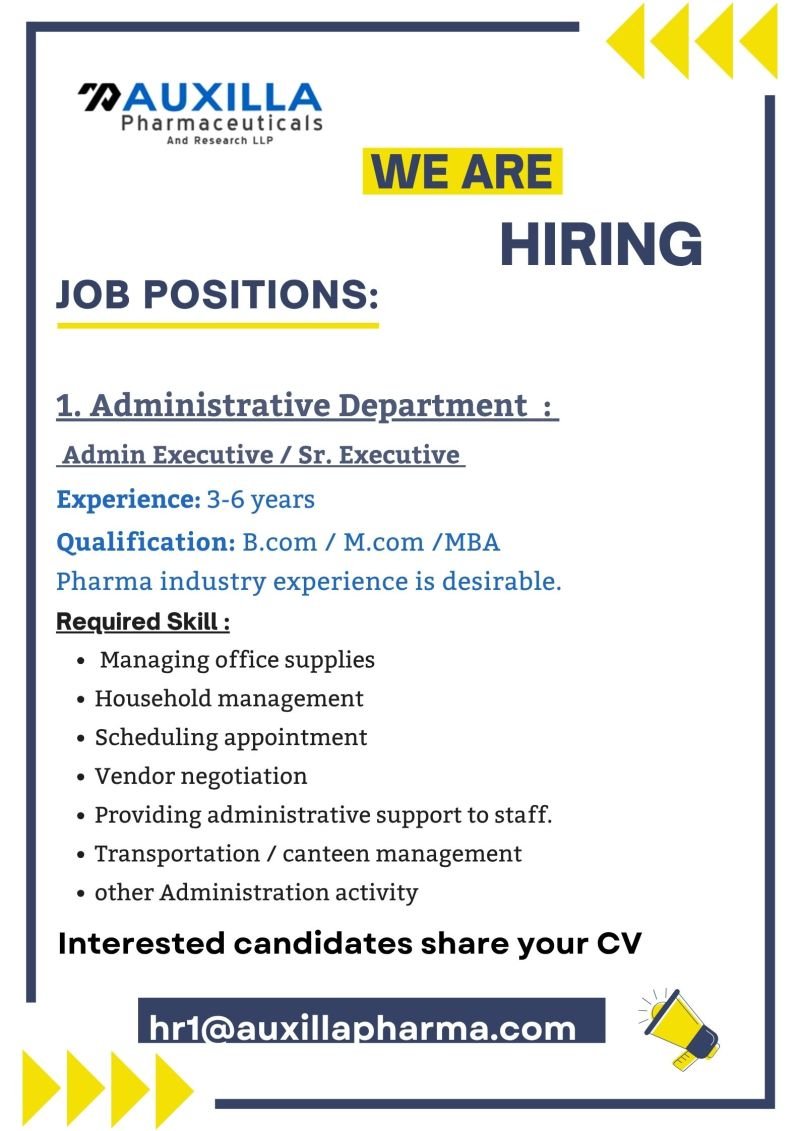 Auxilla Pharmaceuticals Jobs 2025