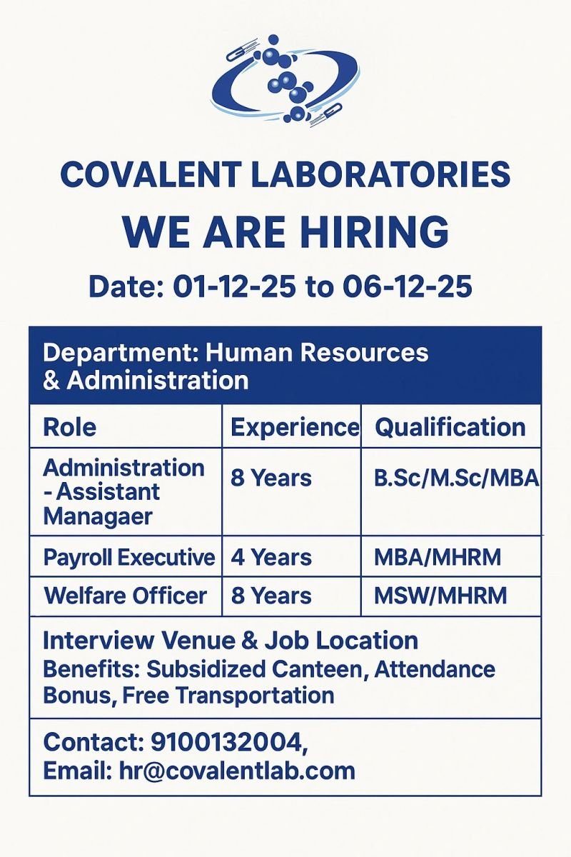 Covalent Laboratories Jobs 2025