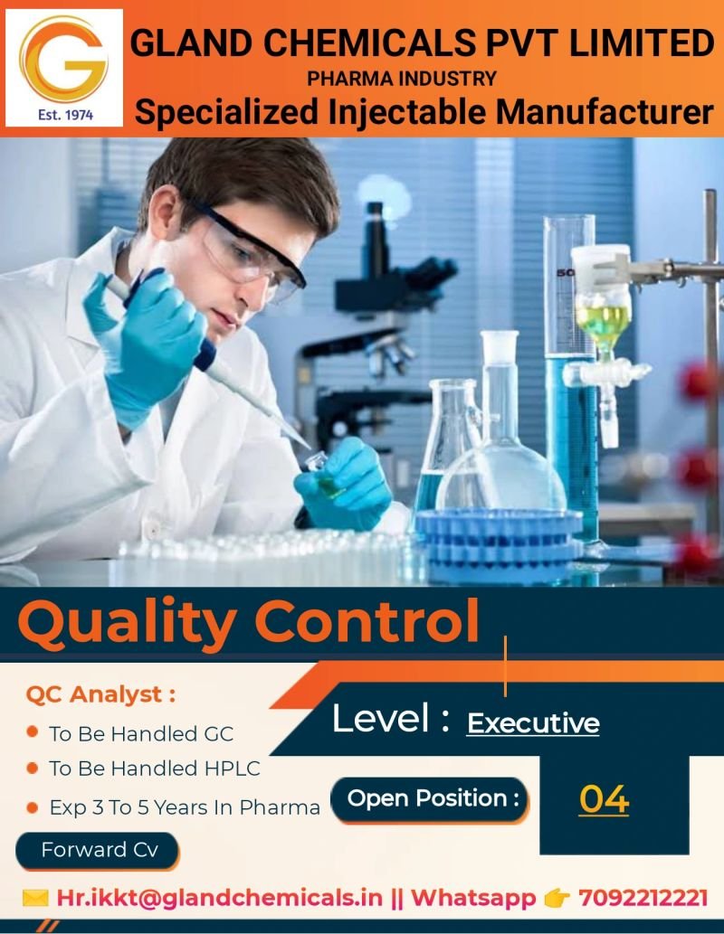 Gland Chemicals November 2025 Jobs