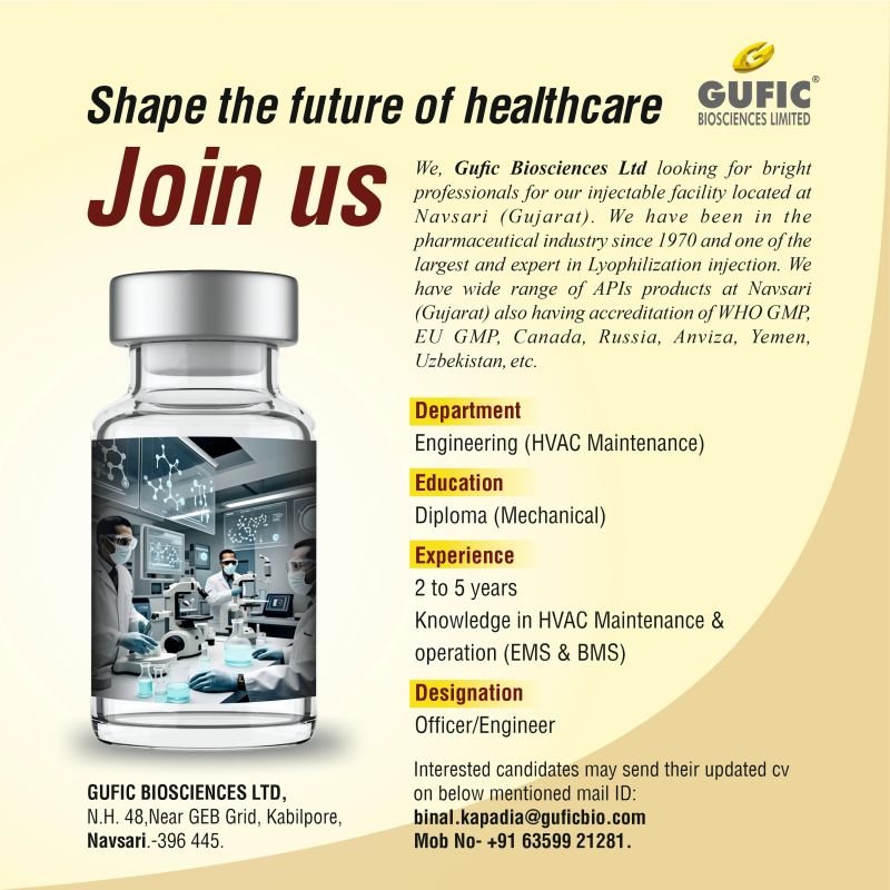 Gufic Biosciences Jobs 2025