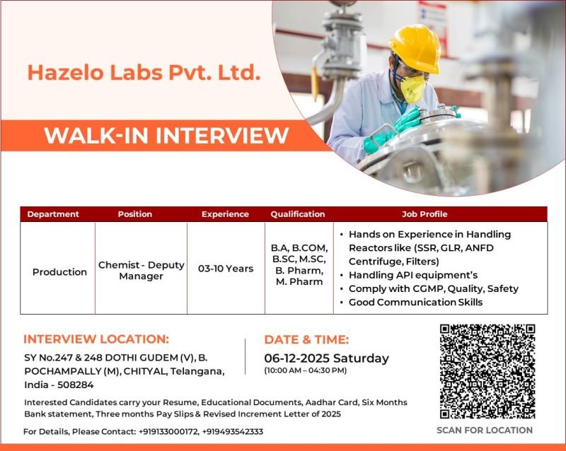 Hazelo Lab jobs 2025