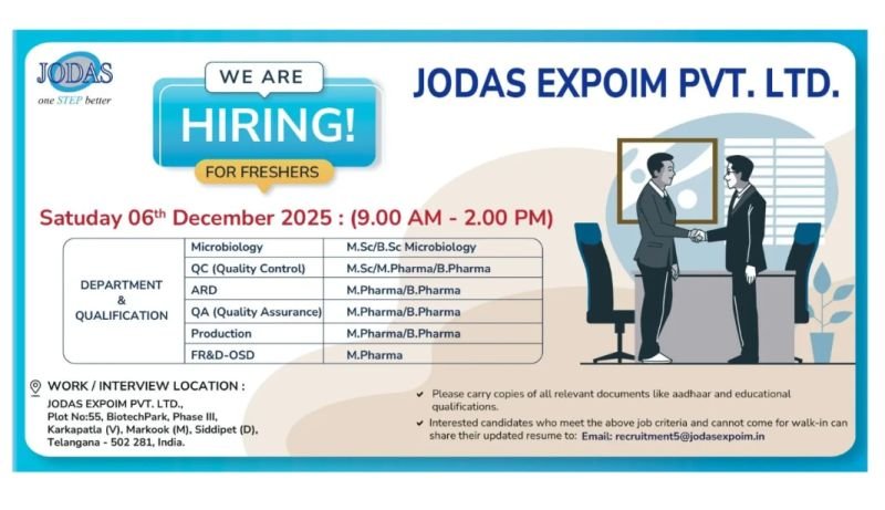 Jodas Expoim Pvt Ltd Jobs 2025