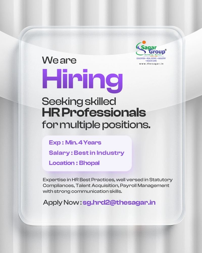 Sagar Group Jobs 2025